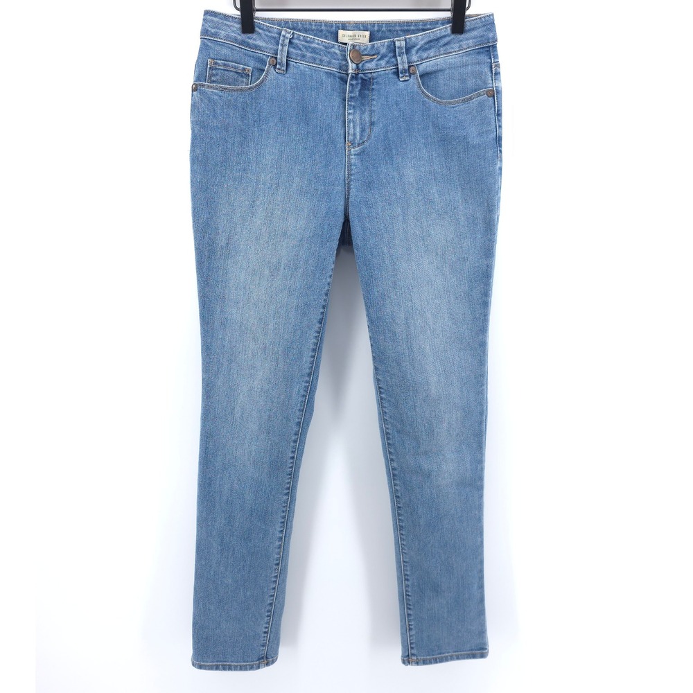 Coldwater Creek Womens Slim Leg‎ Jeans 6 Blue Medium Wash Mid Rise